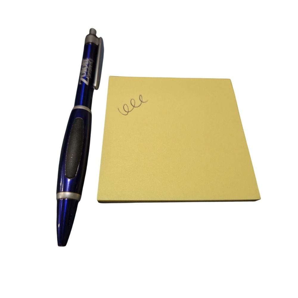 Zoloft Pen Comfort Grip Pharmaceutical Company Blue Click Black Ink Spain